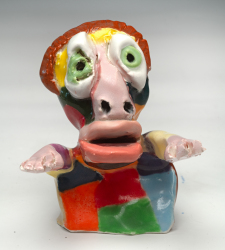 2607  |  glazed clay sculpture  |  4x3x3 inches