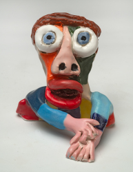 2609  |  glazed clay sculpture  |  4x3x3 inches