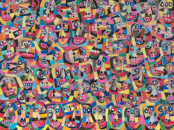 faces 23 |  felt pen on paper | 18 x 24