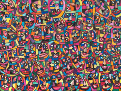 faces 25 |  felt pen on paper | 18 x 24