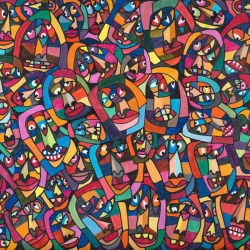 faces 27 |  felt pen on paper | 18 x 24