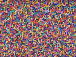 faces 21 | felt marker on paper | 18x24