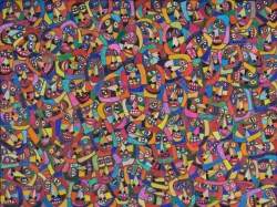 faces 16 | felt marker on paper | 18x24