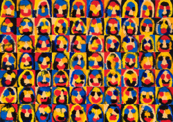 faces 17 |  watercolor  on paper | 14 x 24