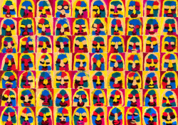 faces 19 |  watercolor /  gouache  mix on paper | 14 x 20